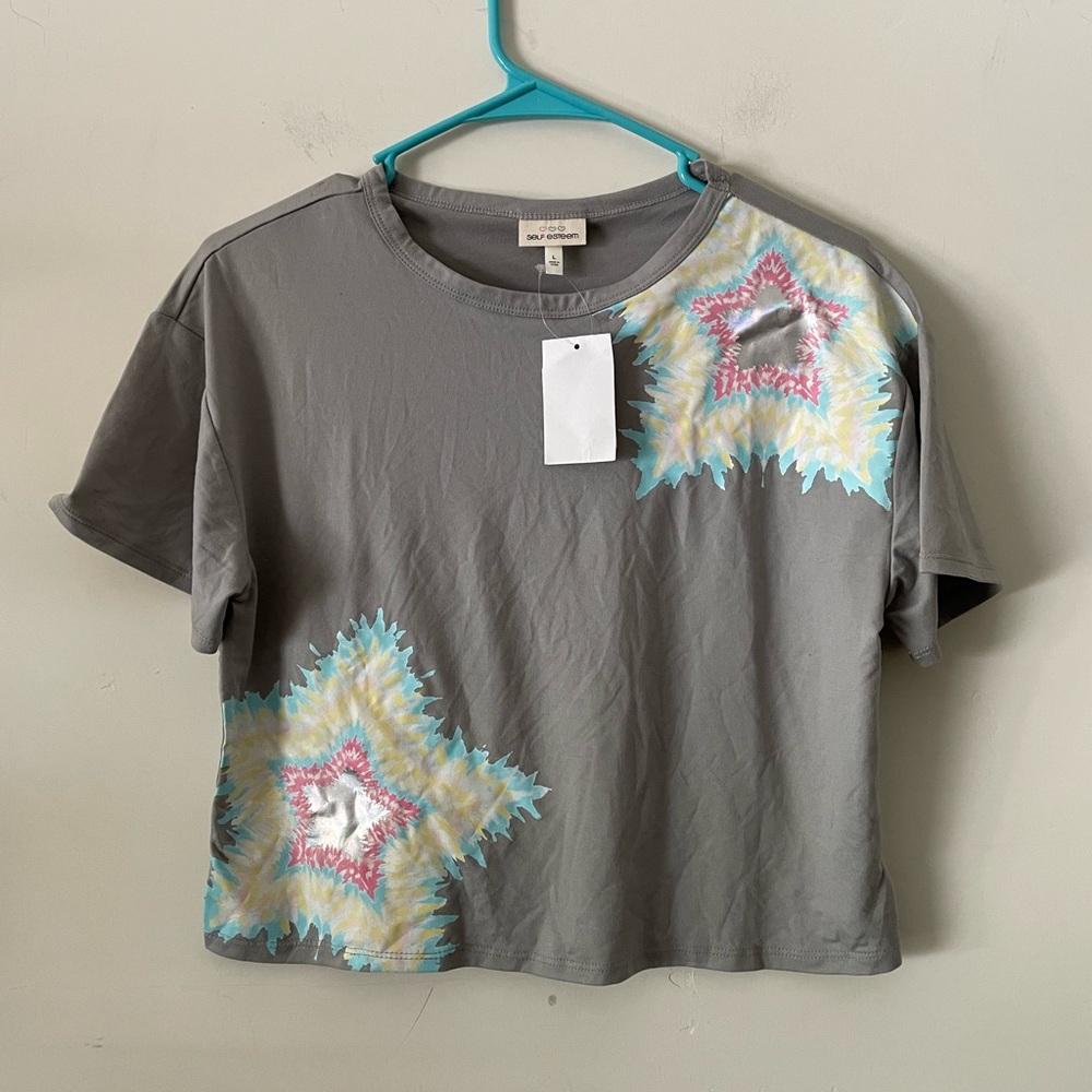 Self esteem cropped t shirt. Ladies size L